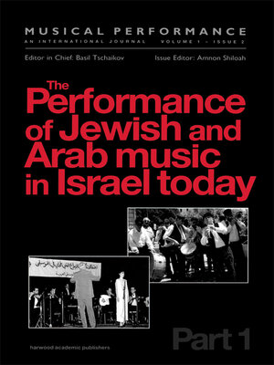 cover image of The Performance of Jewish and Arab Music in Israel Today